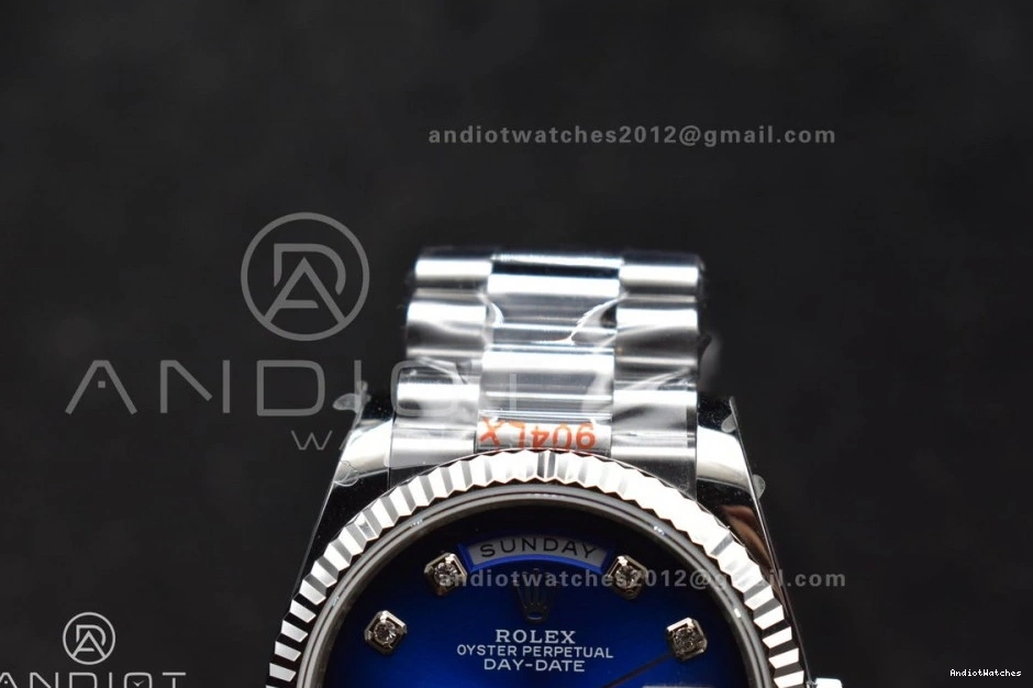 on FlexibleFit 904L Edition 36 Diamond Blue V5 (Gain Dial Best DayDate SS 677 President Weight) Bracelet vr3255 QF Steel 0327